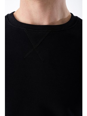 Erkek Sıfır Yakalı Bol Kesim Eşofman Üstü