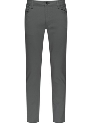 Hatemoğlu Antrasit Slim Fit 5 Cep Pamuklu Kanvas Pantolon