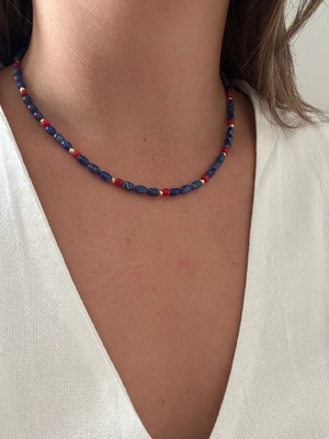Liora Lapis Lazuli ve Mercan Kolye