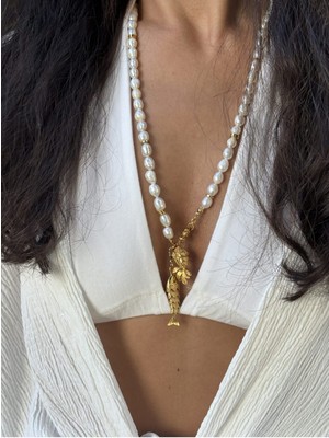 Golden Fish Koi Balığı & Inci Kolye