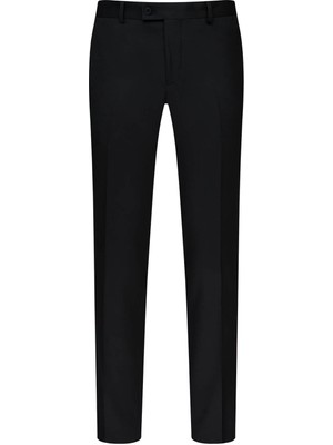 Hatemoğlu Siyah Regular Fit Yandan Cepli Kumaş Pantolon