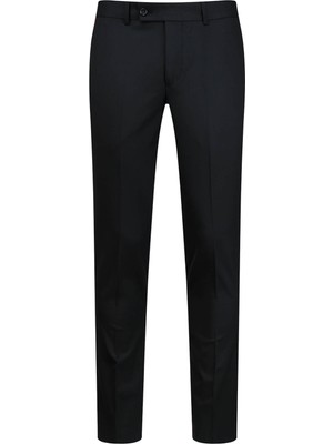 Hatemoğlu Siyah Slim Fit Yandan Cep Yünlü Kumaş Pantolon