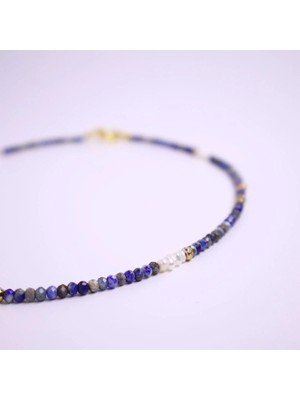 Aloha Lapis Lazul ve Inci Kolye