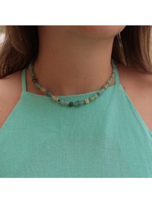 Blue Haze Roman Camı Kolye