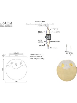 Lucea Matas B.boy Ledlı Plafonyer 3000K 9W