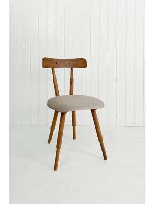 Unboxdeco Nesrin Masif Ceviz  Ahşap Tasarım Sandalye