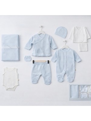 Butik Erkek Bebek %100 Pamuklu - Antialerjik 10'lu Hastane Çıkışı Yenidoğan Set