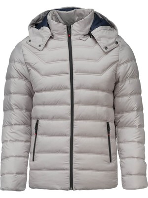 Hatemoğlu Taş Slim Fit Hakim Yaka Kapüşonlu Şişme Mont