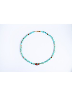 Turkuaz Taşlı Kolye
