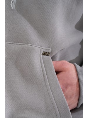 Erkek Tam Fermuarlı ve Bol Kesim Kapüşonlu Üst