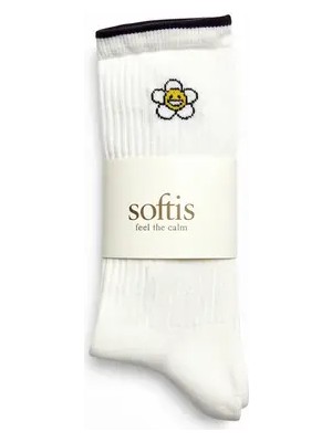 Softis Unisex Papatya Desenli Altı Havlu Çorap