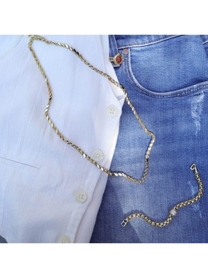 Çelik Arpa Zincir Kolye