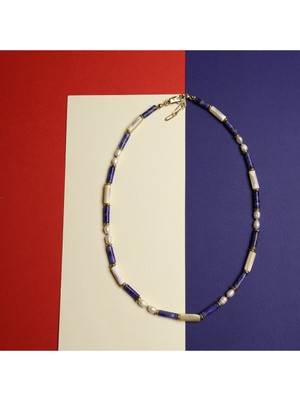 Alegra Sodalit Sedef Taşı ve Inci Kolye