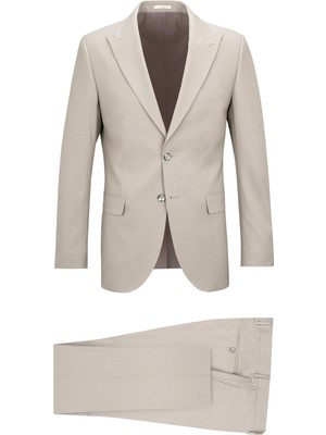 Hatemoğlu Vizon Slim Fit Sivri Yaka Takım Elbise