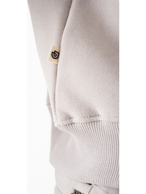 Erkek Dik Yakalı ve Yarım Fermuarlı  Bol Kesim Üst