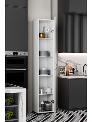 Kzy Mobilya Tek Kapaklı 5 Raflı Ayakkabılık