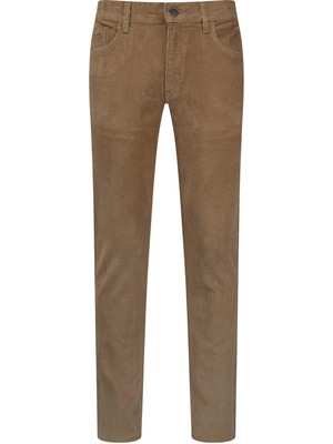 Hatemoğlu Camel Rahat Kesim 5 Cep Pamuklu Casual Kadife Pantolon