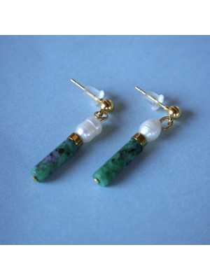 Selora Azurit Taşı ve Inci Küpe