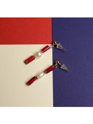 Alegra Mercan Inci Küpe