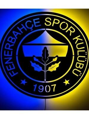Tasarım Lazer Kesim Fenerbahçe Işıklı Taraftar Tablo Ahşap