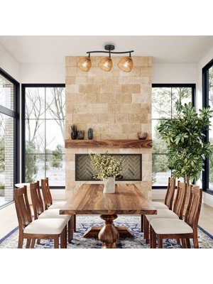 Lucea Vada 3 Lu Siyah Plafonyer 3XE27