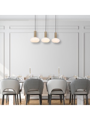 Lucea Kabo 3 Lu Sıralı Antik Lak Avize 3XE27