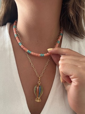 Noa Mercan ve Turkuaz Taşı Kolye