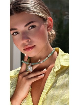 Midye Aventurin ve Incili Kolye