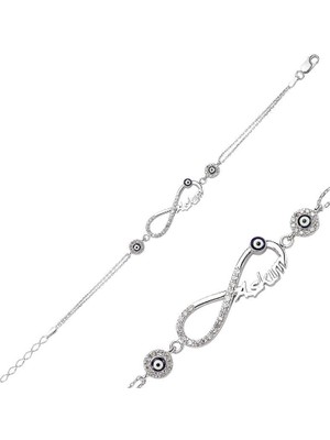 Gümüş Sonsuzluk Aşkım Bayan Bileklik