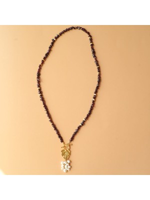 Vinea – Granat ve Inci Kolye