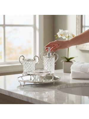 Roykıng Royking Kulplu Banyo Seti Gümüş Ysn 027