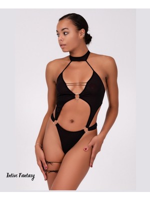 Intive Lingerie Intive Fantasy Siyah Derin Dekolteli Arkası String Kesim Fantezi Babydoll/gecelik