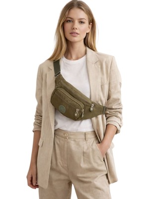 Newish Polo Kadın Krinkıl Kumaş Çapraz Omuz ve Bel Çantası NEWPOLO346