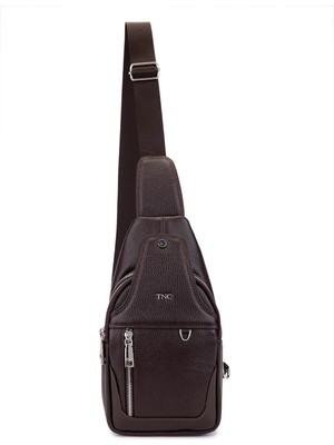 Tamer Tanca Erkek Hakiki Deri Kahverengi Body Bag Çanta 1012 230204 Erk Cnt SK25-26 Kahve Fltr