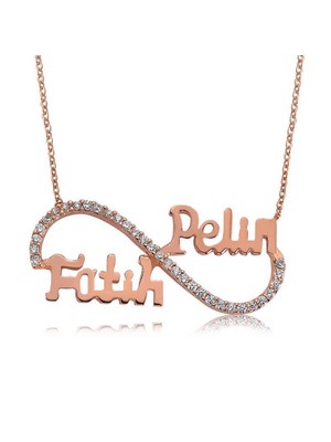 Gümüş Isimli Sonsuzluk Bayan Kolye