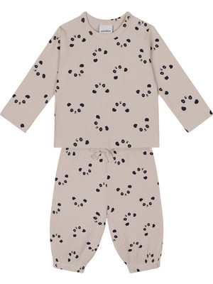 Antebies Bambu Panda Uzun Kollu Bebek Eşofman Takımı