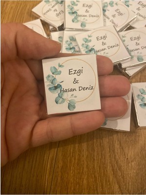 Mynil 50 Adet Söz Nişan Nikah Bebek Düğün Çikolatası