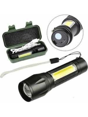Argesco Mühendislik LED Lamba El Feneri Küçük Taşınabilir USB Şarjlı Acil Durum Lambası
