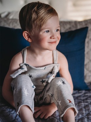 Antebies Organik Gri Polarlı Erkek Bebek Salopet