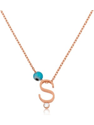 Gümüş 3 Boyutlu Bayan Harf Kolye