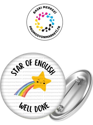 Star Of English Öğrenci Rozet 5 Adet