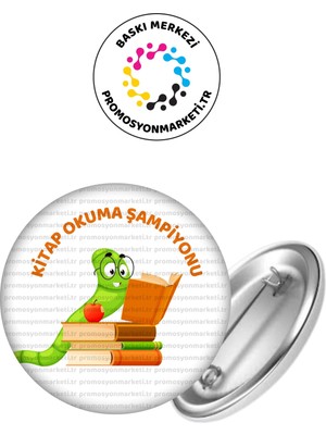Kitap Okuma Şampiyonu Öğrenci Rozet 5 Adet