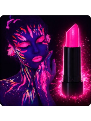 Steplya Uv Neon Pembe Ruj – Karanlıkta Parlayan Makyaj Boyası 1126778
