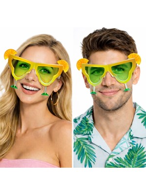 Dinç Store 44 Sarı Margarita Bardak Şeklinde Parti Gözlüğü Dinç Store