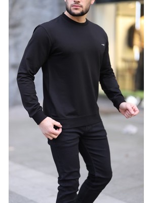 Fors Life Bisiklet Yaka Basic Erkek Sweatshirt