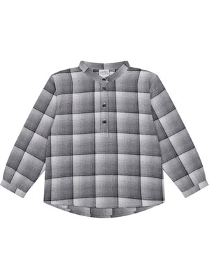 Antebies Gri Ekose Erkek Çocuk Gömlek