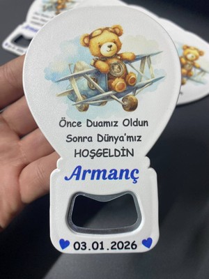 Hedef Plus 20 Adet Magnet Açacak Yeni Doğan Ayıcık Bebek, Doğum Günü, Bebek Magnet Hediyelik