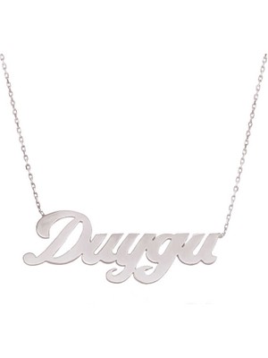 Gümüş Kişiye Özel Isimli Bayan Kolye