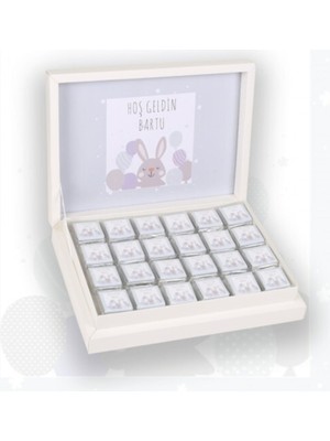 Mynil Tavşan Konseptli - Isimli Erkek Bebek Çikolatası