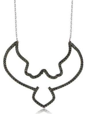 Gümüş Kara Kartal Bayan Kolye